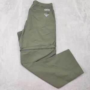 Columbia Men's L Convertible Outdoor Hiking Pants Zip Off Legs Omni Shade Cargo